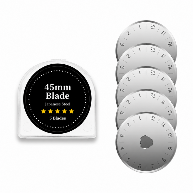 45mm 로터리커터 호환 리필 칼날 5개입, 1개, 녹방지 처리 케이스 포함