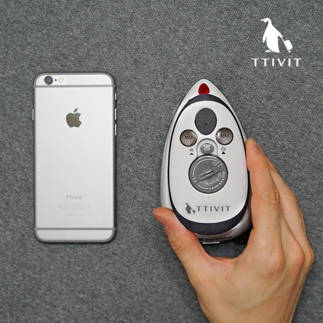 띠빗 미니 여행용 휴대용 프리볼트 핸드 스팀 다리미 그레이