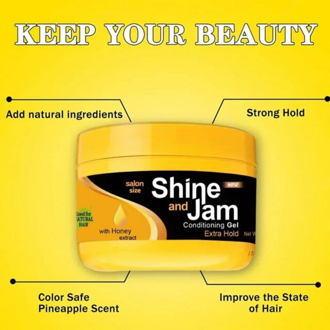 곱슬 헤어 스타일링용 폼 무스 홀드 가발 컬 부스트 제품 개인 라벨, [03] shine jam 8oz 226g, 1개