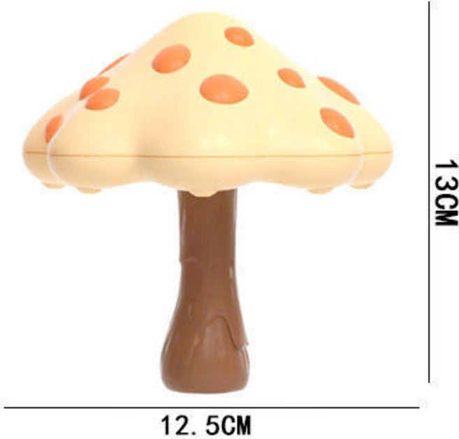 游泳小萌鴨 大眼款, 米色QC蘑菇灑水陀螺儀, 1個