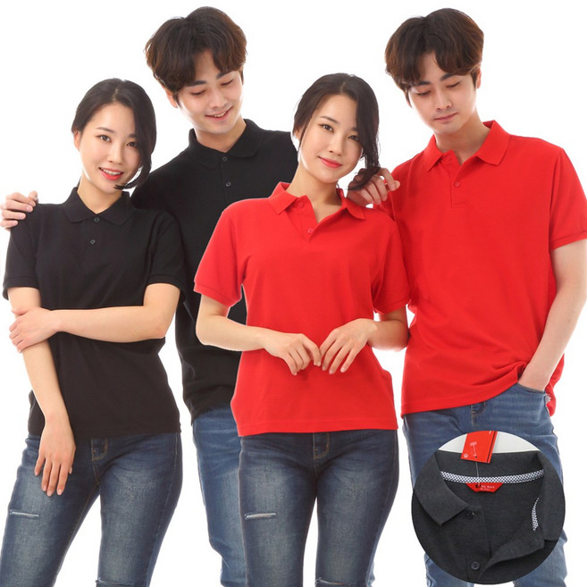 서빙유니폼 30수pk체크폴로(왼포켓없음)반팔 식당 가게티셔츠 카페 단체티제작 홀서빙복