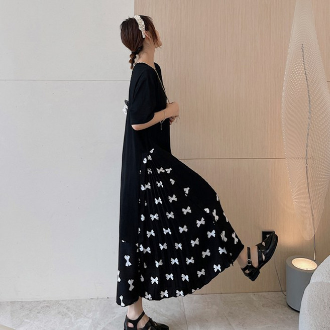 요모조모 1867 티셔츠 러플 트임 원피스