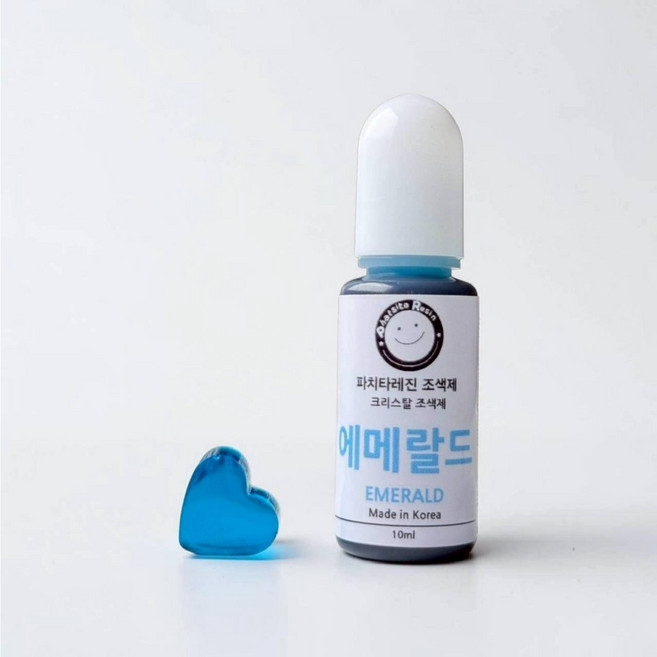 [자체제작] 10ml 15컬러 크리스탈 조색제 UV/크리스탈레진 겸용 PP, 1개, 15.에메랄드