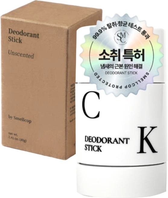 스멜캅 99.9% 겨드랑이 냄새 제거 땀억제 데오드란트 스틱, 40g, 1개 - 쿠팡
