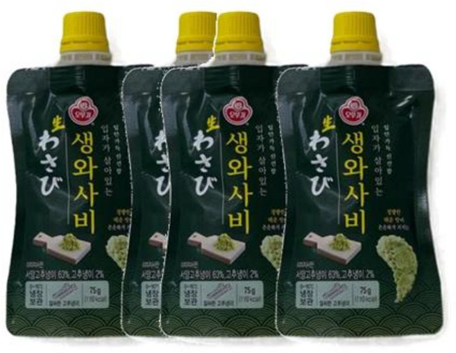 오뚜기 입자가 살아있는 생와사비(냉장) 75g 2개, 1세트