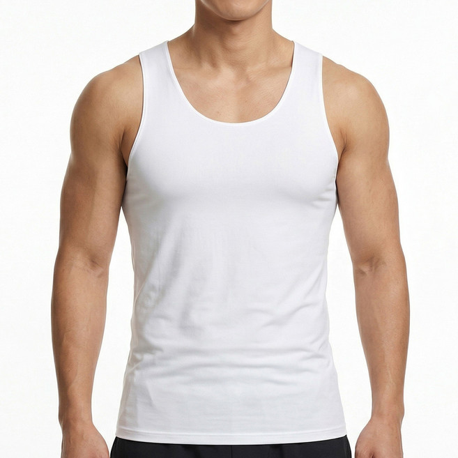 봉제선 부담없는 심리스 민소매 남성런닝 2종