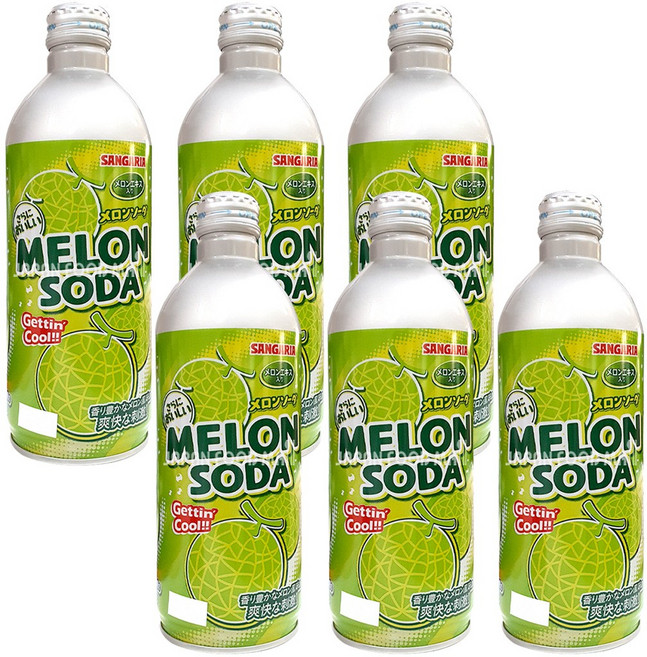 산가리아 멜론 소다 음료, 500ml, 6개