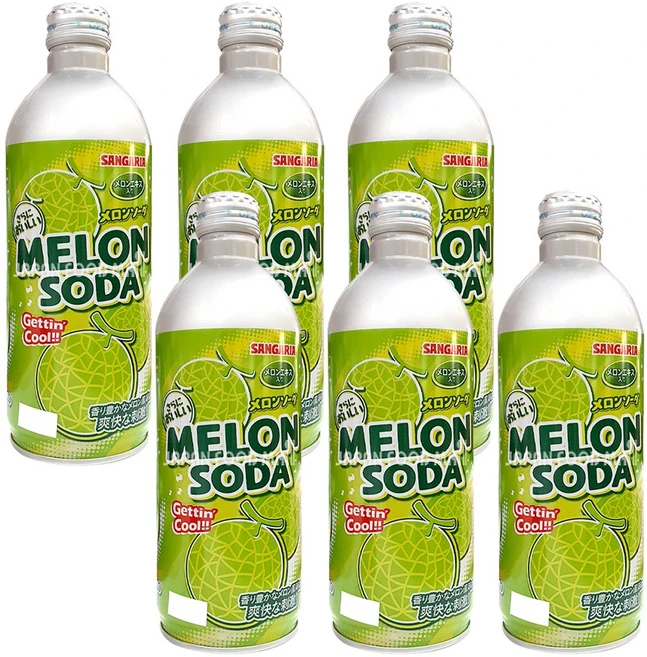 산가리아 멜론 소다 음료, 500ml, 6개 - 쿠팡