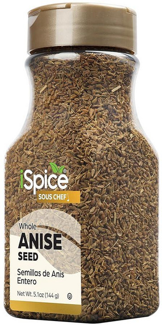ISpice - 아니스 씨앗 통째 베이킹 요리 및 차용 씨앗 144.6g(5.5온스) 코셔 (144g) 251956, ISpice - 아니스 씨앗 통째, 베이킹 요리 및 차