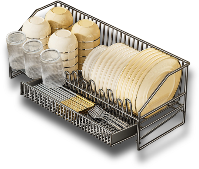 인생소품 프리미엄 식기건조대 다크 그레이 50x20x15, 1개, 다크그레이 (수저바구니), 1단