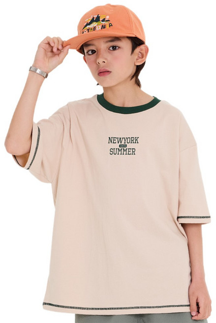 더베이지 여름 주니어 남아 반팔 빌레 티셔츠 B4623