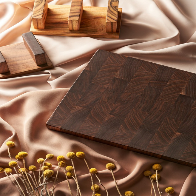 디그니처 월넛 엔드그레인도마 나무 원목 소사이즈, 1개