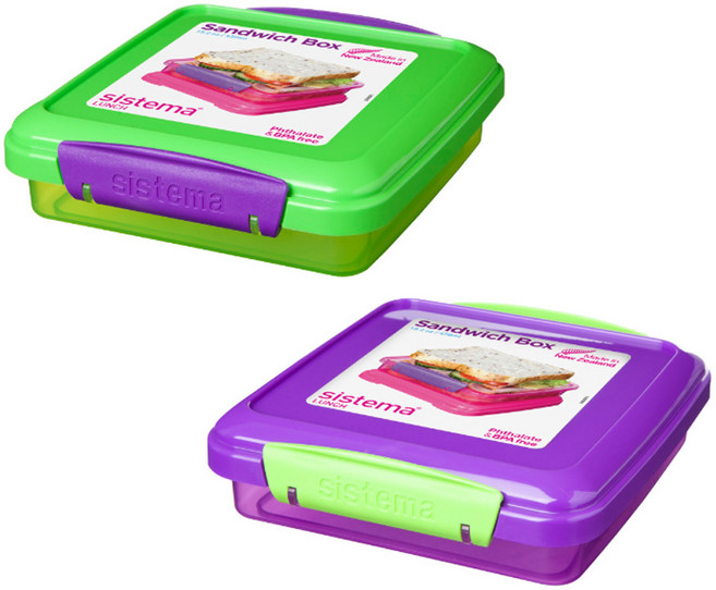 시스테마 트렌트 컬러 샌드위치 박스 2종, 2개