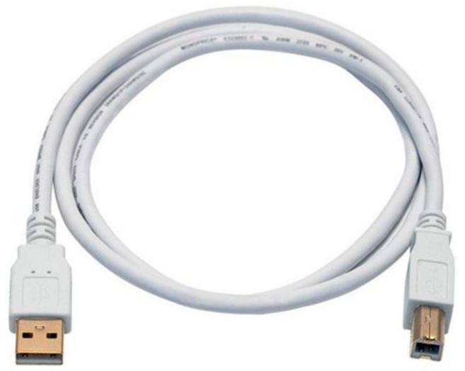 Monoprice USB-A 수 - USB-B 2.0 케이블 28/24AWG 차폐 금도금 3피트 검정색, White, 3 Feet, Cable