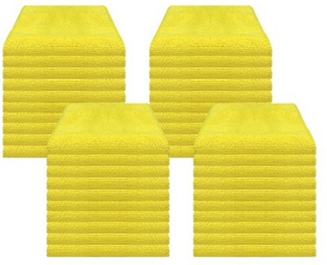 월드크린 멀티플 극세사 행주 중형 옐로우, 40개