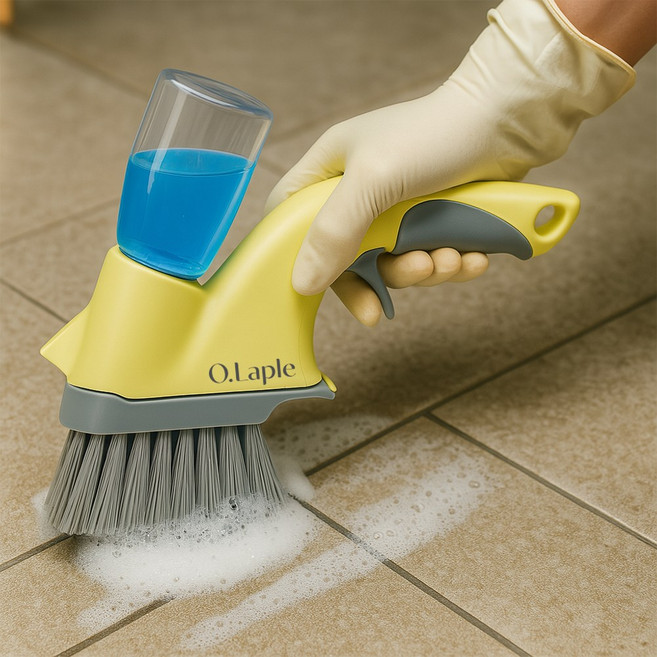 오라플 스프레이 틈새 솔 창틀 줄눈 청소 브러쉬, 1개, 버터크림