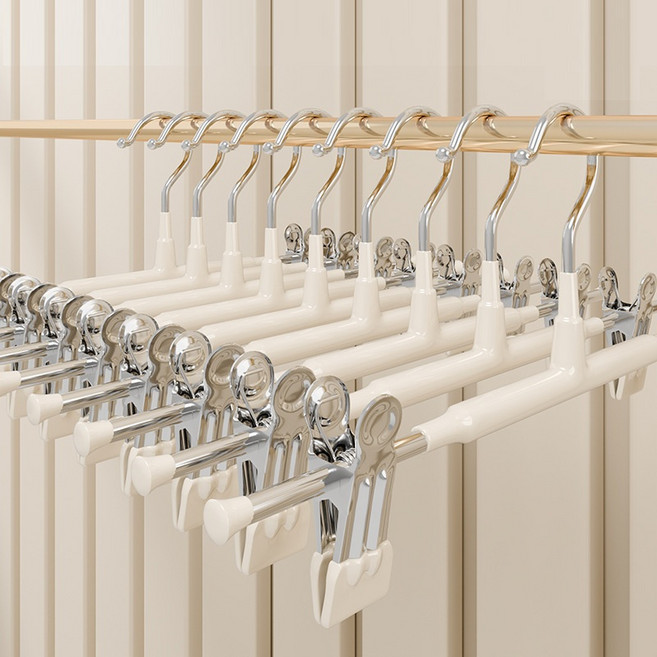 30+3 논슬립 고급형 바지집게 고리회전 자국없는 나노 코팅 치마 바지집게 치마걸이, 33개, 아이보리