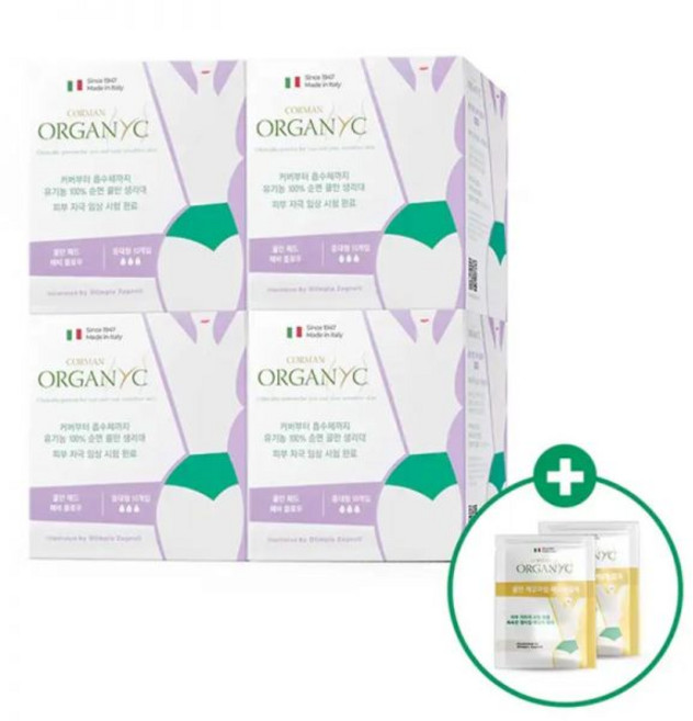 콜만 헤비플로우 패드 10개 x 4팩 257045, 중형