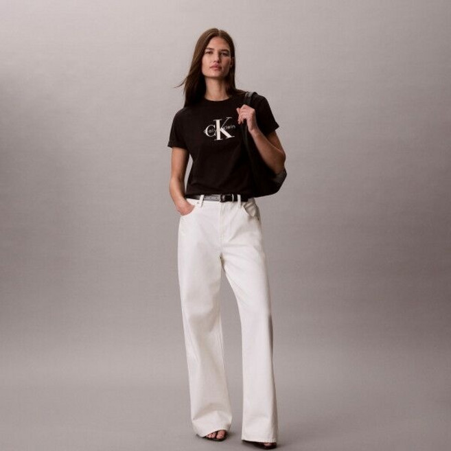 (매장)캘빈클라인 [캘빈클라인 진] [CK] 여성 애시드워시 히어로 모노로고 반팔 티셔츠 47G825G UB1 228823