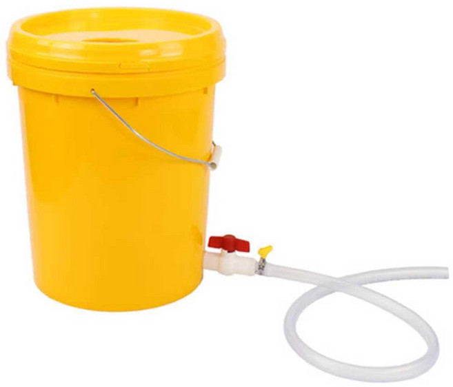 원형 캠핑용 플라스틱 물통 배수 양동이 호스 1)10L옐로+직경20mm파이프1.5m, 2)10L블루+직경20mm파이프1.5m, 1개