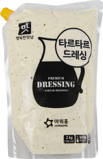 업소용 가정용 대용량 타르타르드레싱소스 생선까스 새우튀김소스, 1개, 2kg