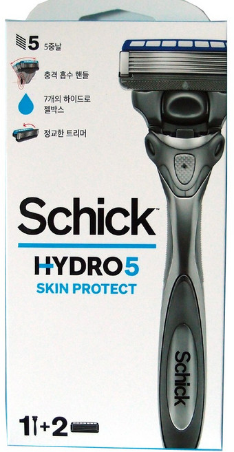 쉬크 하이드로 5 스킨프로텍트 핸들 + 여분날 세트, 2개입, 1세트
