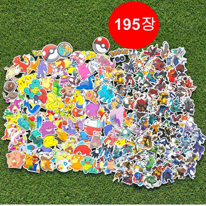 캐릭터 귀여운 방수 다이어리꾸미기 대용량 스티커, 1세트, H 포켓몬스티커