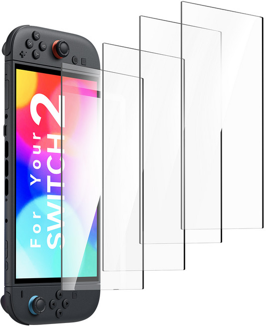 WEOTOO 닌텐도 스위치2 프리미엄 강화 액정보호필름 4p 세트, 4개, 투명, WGA0006