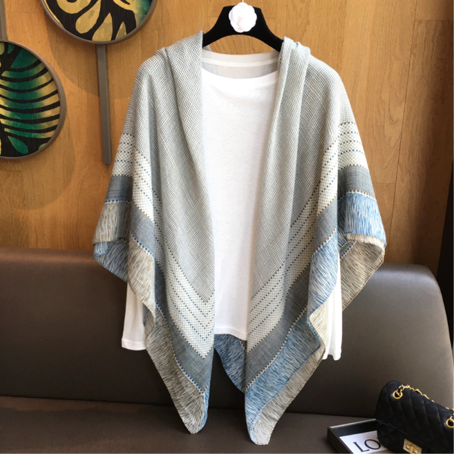 HIURETME 여성 따뜻한 어깨 대형 숄