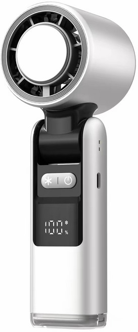 手持電風扇 冰敷風扇 折疊風扇製冷風扇 附商檢認證, 靜FUN(潔淨白)2025最強-官方正品