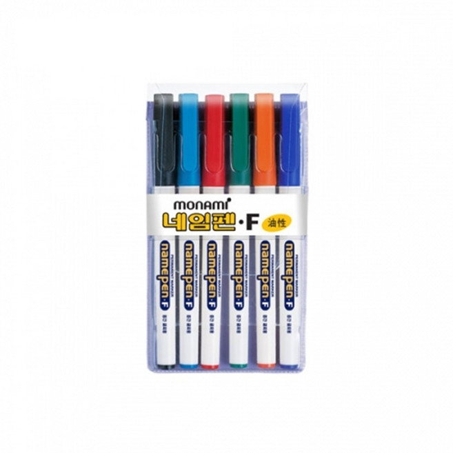 모나미 중간글씨용 네임펜 12색 세트, 6색, 2세트