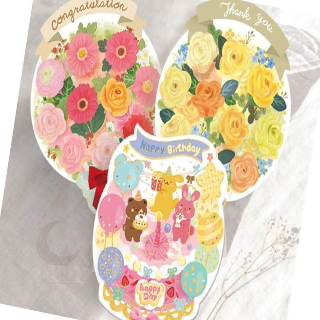 빅조이 롤링 페이퍼 카드 단체메세지, 1 (핑크)꽃다발