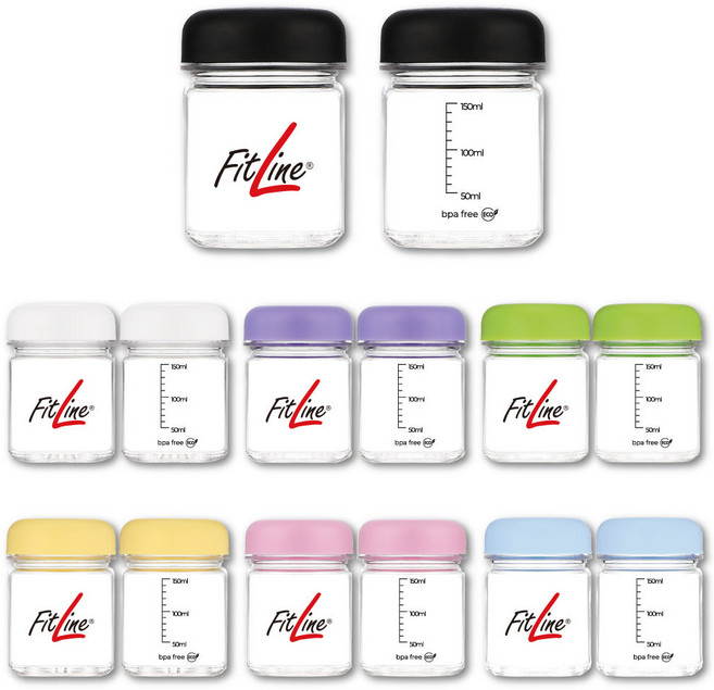 FitLine 피트라인 눈금물병 마이보틀 트라이탄, 블랙, 1개, 180ml