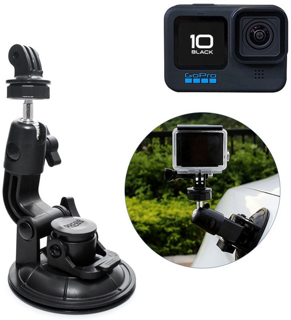 리4치점빵 흡착구 GOPRO10 호환 액션캠 차량 석션컵 흡착 거치대 블랙박스 고프로 10