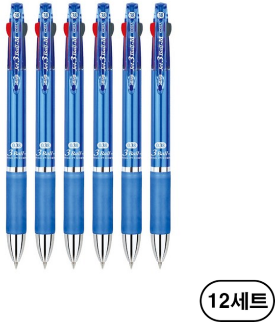 자바펜 제트3볼M 유성볼펜 0.38mm, 파랑(Blue), 72개