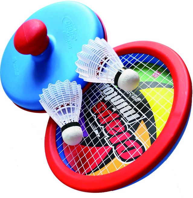 금메달 클랩스민턴 세트 배드민턴 라켓 야구 셔틀콕, 1세트, 칼라버전