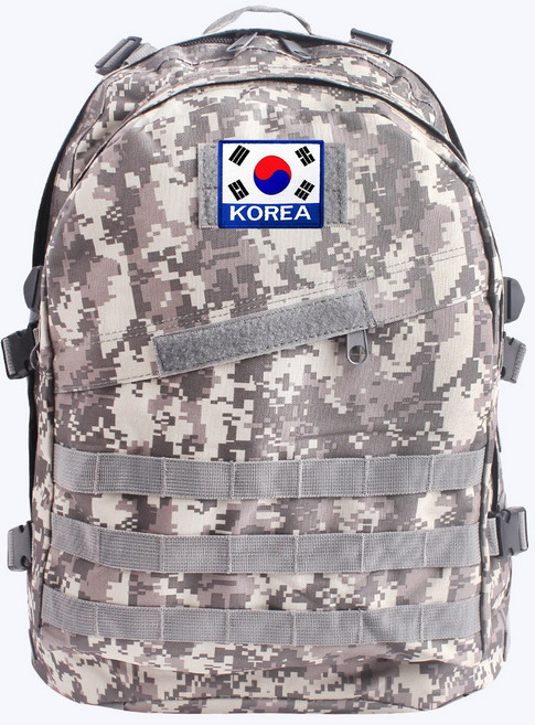 군인가방 40L ACU + 흰색 코리아 태극기 패치