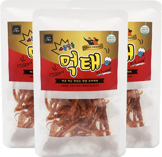 황태로 만든 수제칸 명가 매콤달콤 먹태구이 40g, 3개