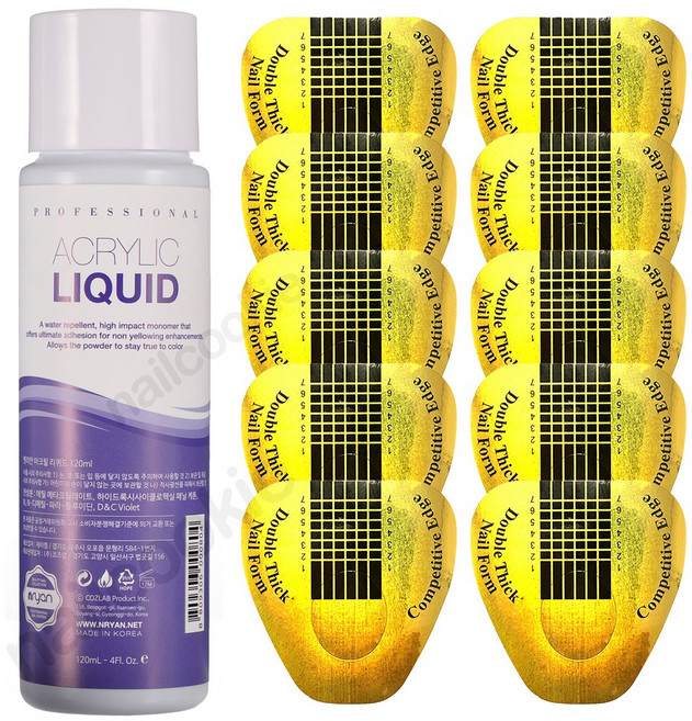 엔리안 아크릴 리퀴드 120ml + 아크릴 폼 10장, 1개