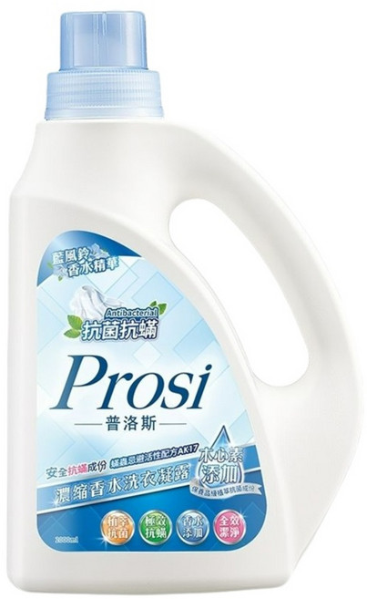 Prosi 普洛斯 抗菌抗蟎濃縮香水洗衣凝露 藍風鈴 添加分解酵素 全效潔淨衣物, 2L, 1桶