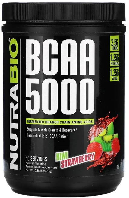 뉴트라바이오 BCAA5000 아미노산 블루 라즈베리향 파우더 분말 444g - 쿠팡