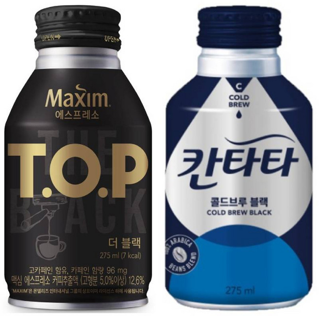 티오피 더블랙 275mlx12캔+칸타타 콜드브루 블랙 275mlx12캔, 1개, 275ml