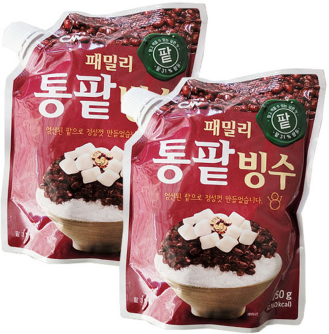 청우 패밀리 통팥빙수 삶은팥(파우치)750g x 2개, 750g