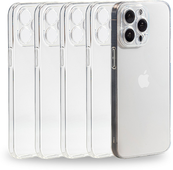 아케나 변색방지 아이폰 투명 케이스 4개입