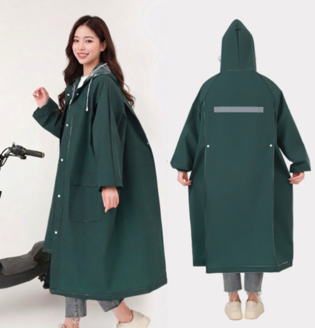 미르픽 고급 여행용 우비 다회용 레인코트 EVA 우의