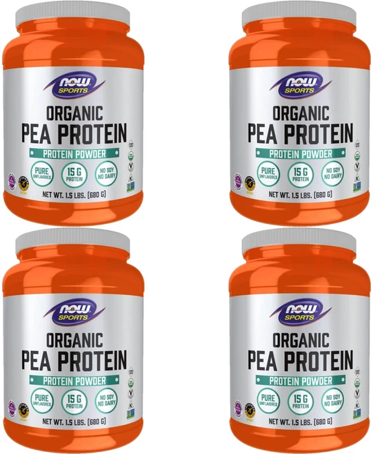 나우푸드 스포츠 고흡수 자연유래 완두콩 단백질 파우더 분말 무맛, 680g, 4개 - 쿠팡
