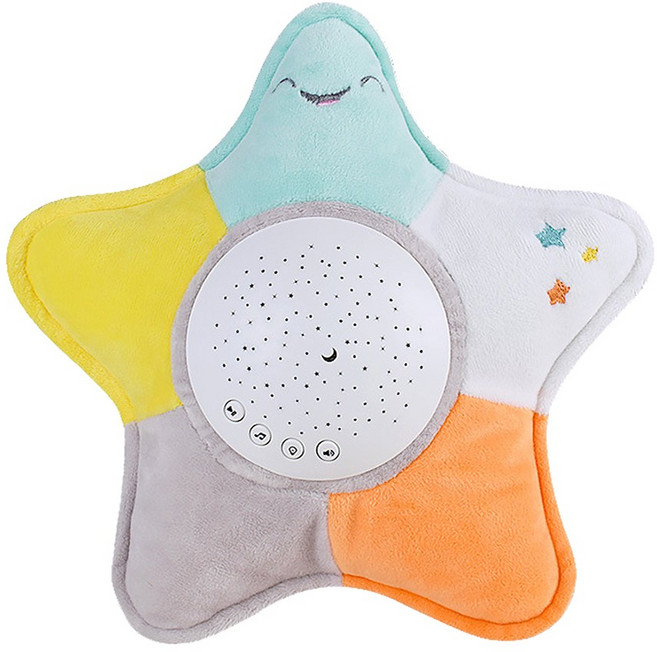 JoyBaby 投影夜燈音樂盒 聲光音樂鈴 寶寶安撫玩具 多首音樂 柔和燈光 營造舒適睡眠環境, 五角星-F, 1個