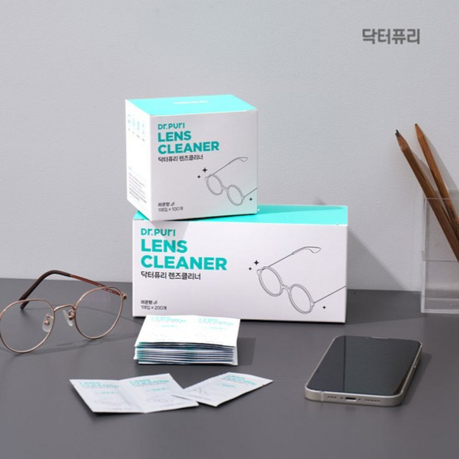 닥터퓨리 렌즈클리너 티슈 200매입 레몬향 휴대폰 액정클리너 안경닦이, 상세설명 참조, 없음