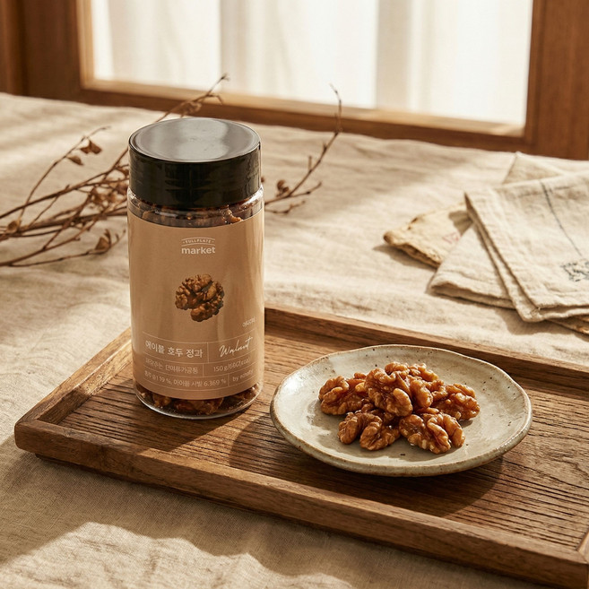 메이플 호두정과 고소한 호두강정 견과류 안주 돌잔치 결혼식 답례품, 2개, 150g