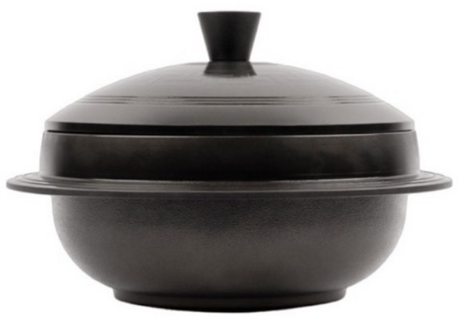 키친아트 그린도어 구들솥 가마솥, 22cm, 블랙, 1개